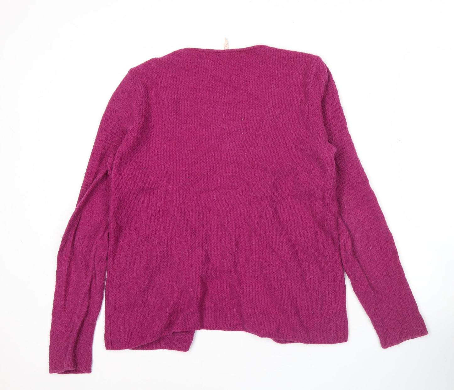 White Stuff Womens Purple Cardigan Size 8 Knit Long Sleeve Open Front