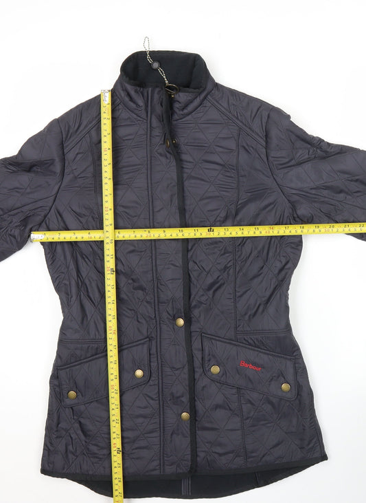 Barbour Womens Black Quilted Mid-Length Jacket Size 10