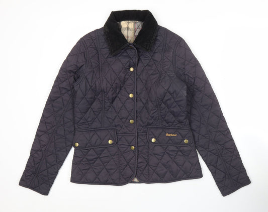 Barbour Womens Blue Quilted Jacket Size 18 Mid-Length Classic