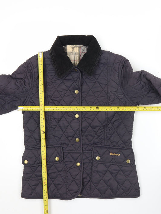 Barbour Womens Blue Quilted Jacket Size 18 Mid-Length Classic