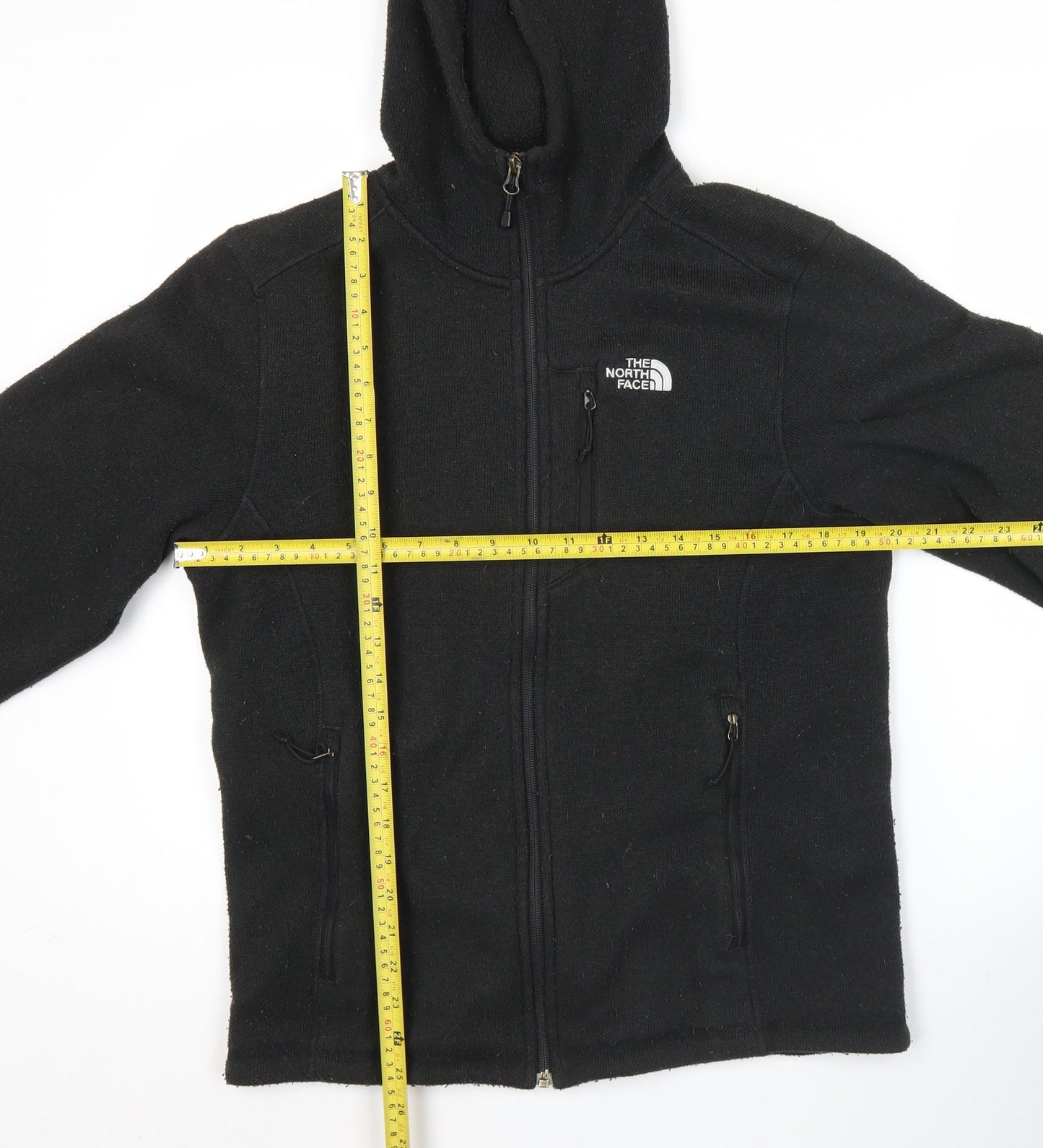 The North Face Men's Black Fleece Jacket S Hooded Full Zip