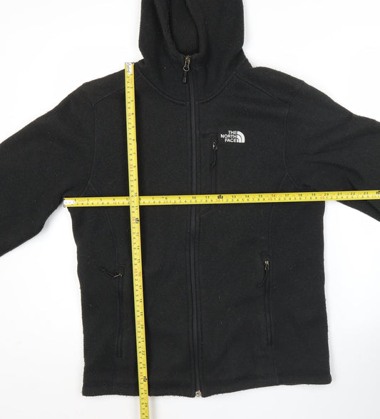 The North Face Men's Black Fleece Jacket S Hooded Full Zip