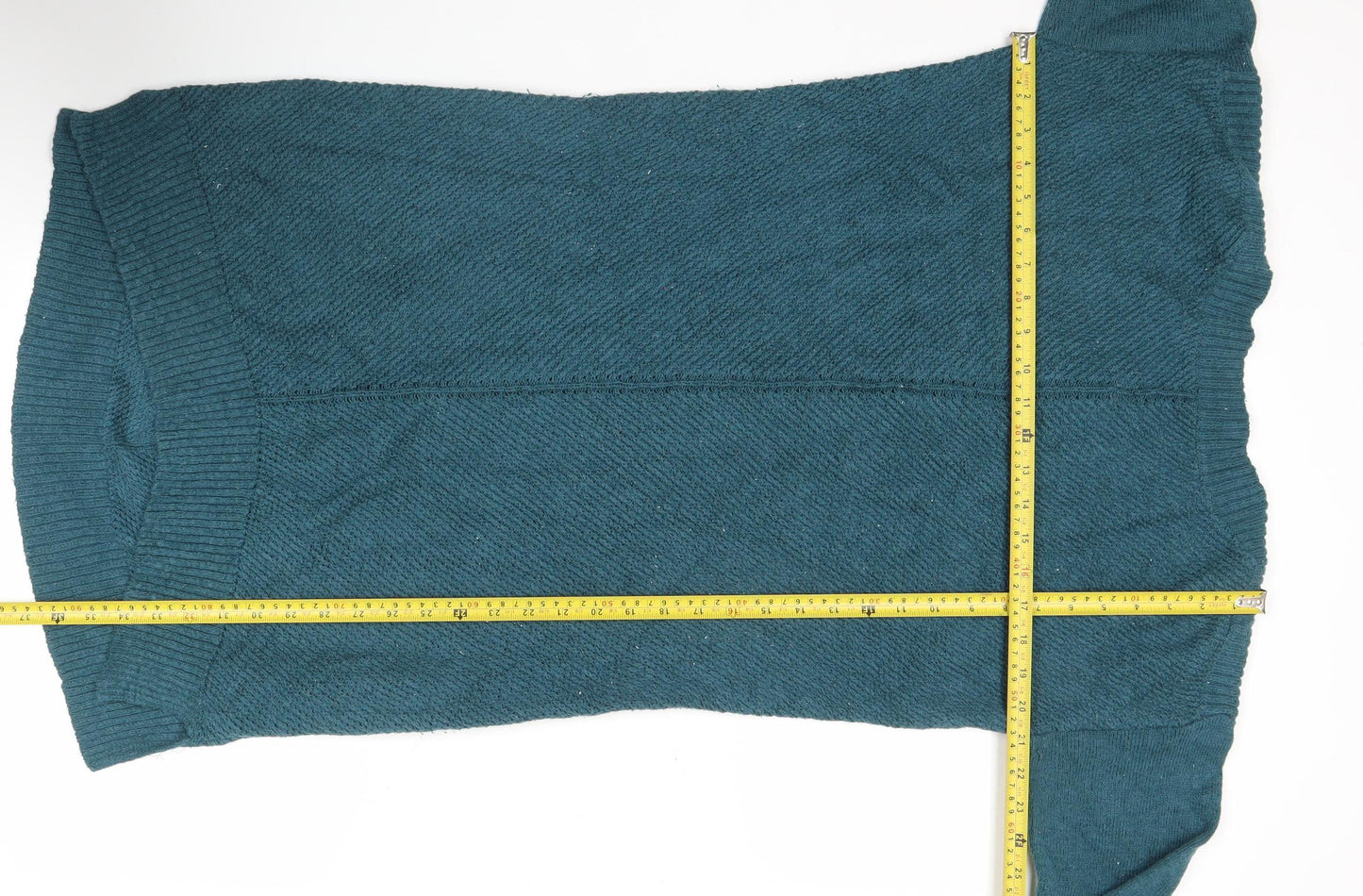 Fat Face Womens Green Tunic Jumper Size 14 Cotton Knit Long Sleeve