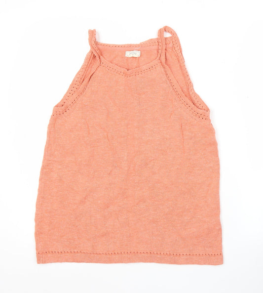 Fat Face Womens Orange Size 12 Cotton Knit Tank Top