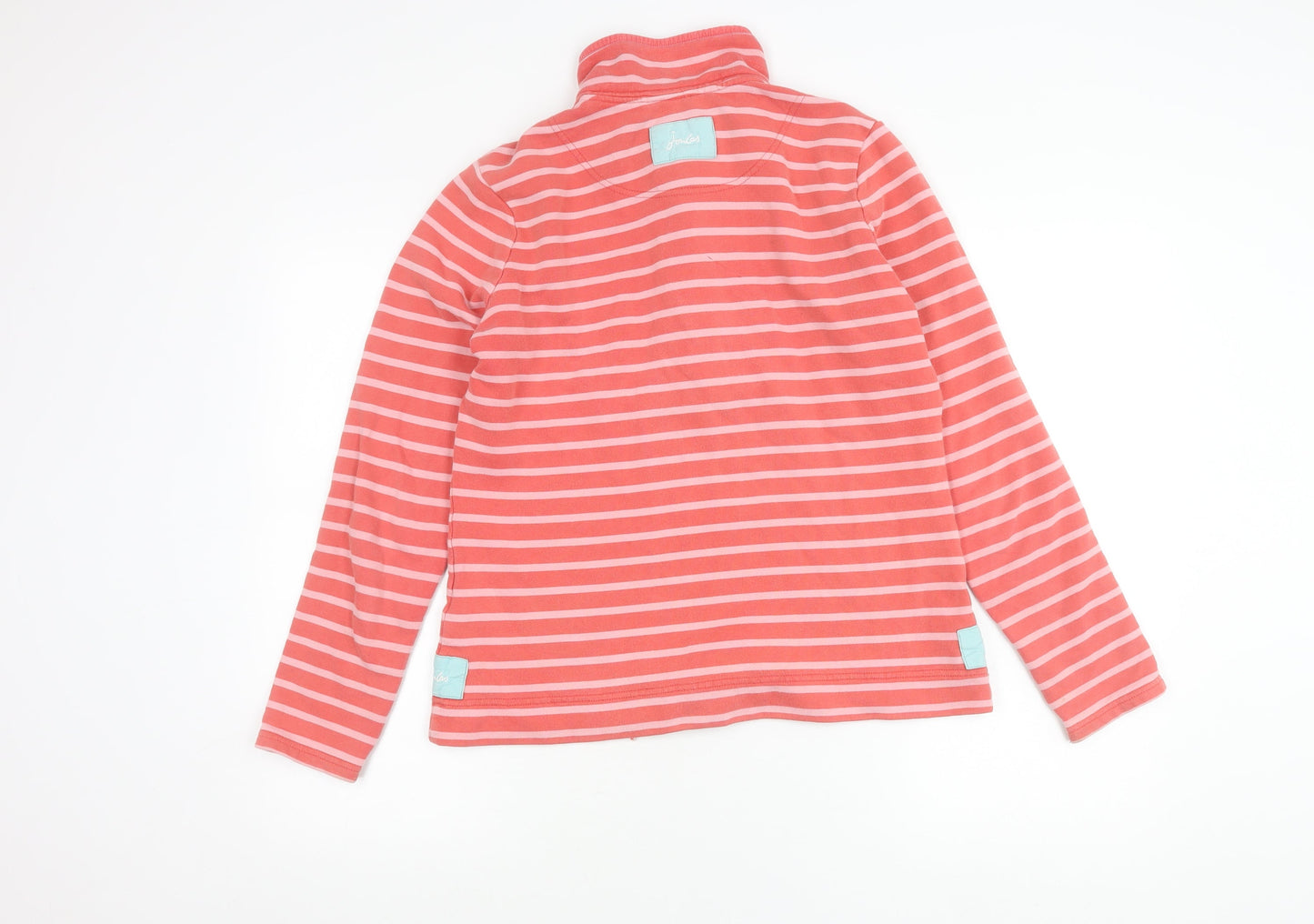 Joules Women’s Pink Striped Cotton Henley Sweatshirt Size 12