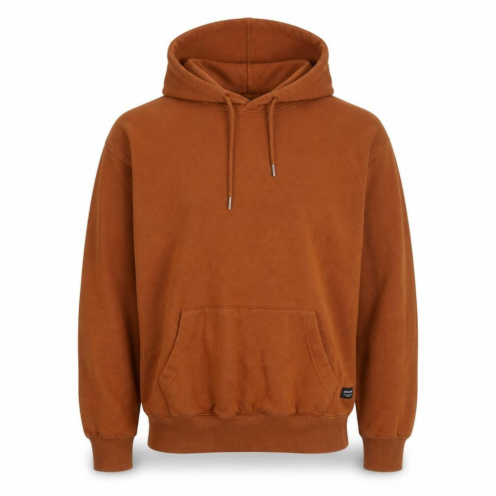 Mens UK S Regular JACK & JONES Brown Pullover Hoodie