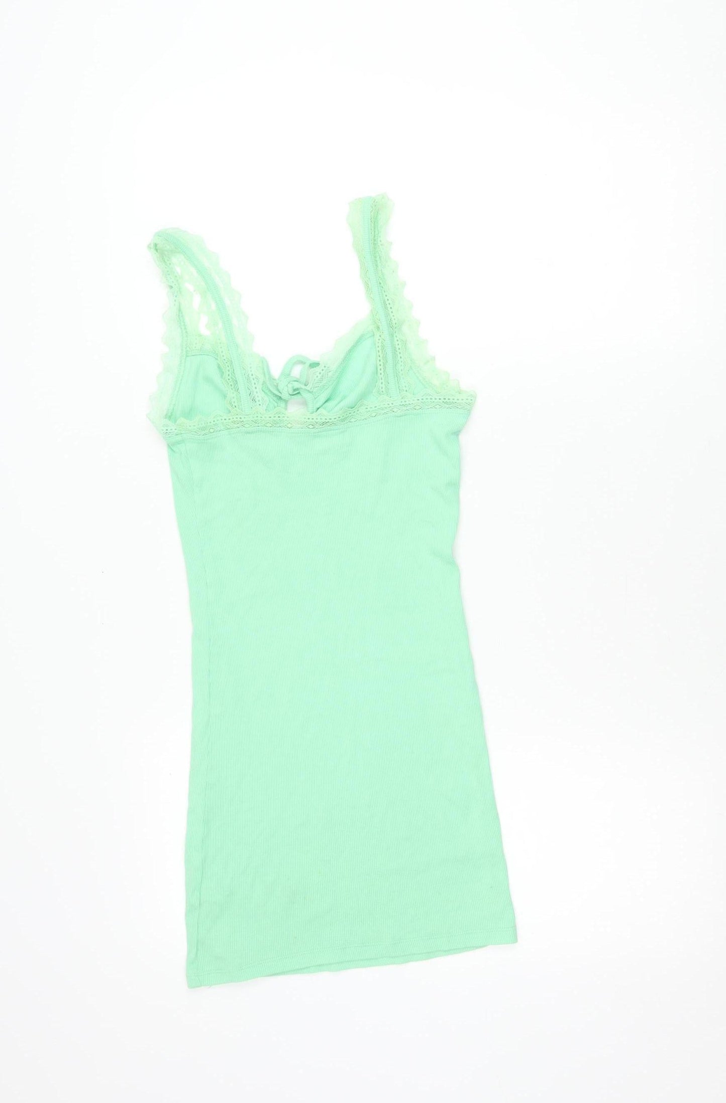 Urban Outfitters Women’s Green Lace Trim XS Slip Mini Dress
