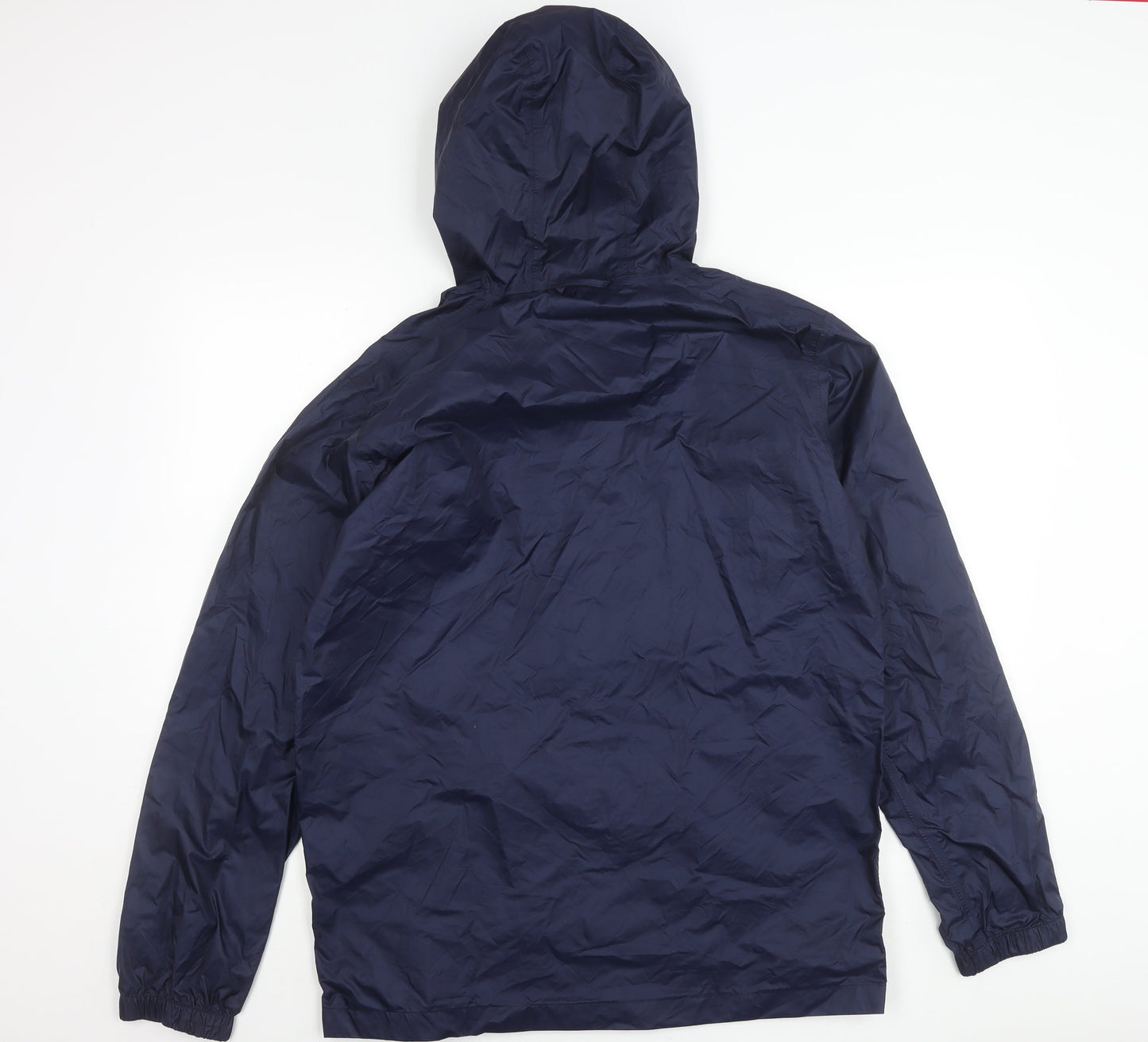 Regatta Men's Blue L Lightweight Hooded Rain Coat Jacket Outdoor