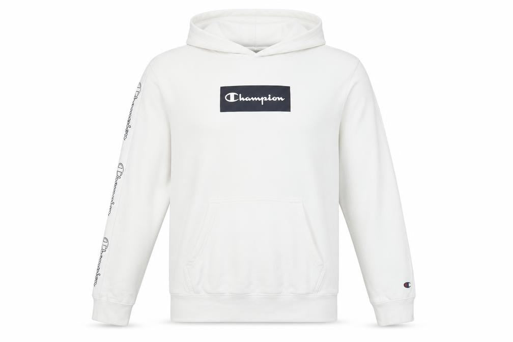 Mens UK M Regular Champion White Pullover Hoodie