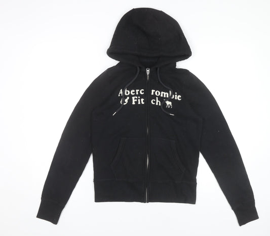 Abercrombie & Fitch Women’s Black Hoodie Sweatshirt Small Zip Up