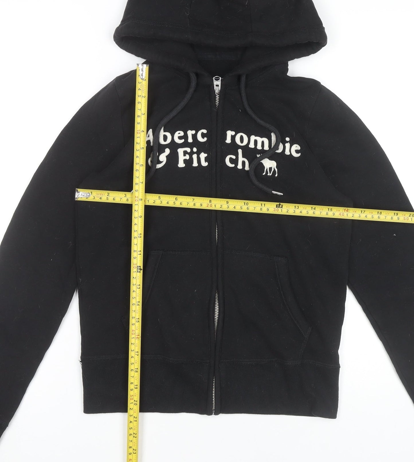 Abercrombie & Fitch Women’s Black Hoodie Sweatshirt Small Zip Up