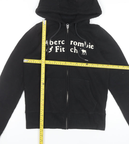 Abercrombie & Fitch Women’s Black Hoodie Sweatshirt Small Zip Up