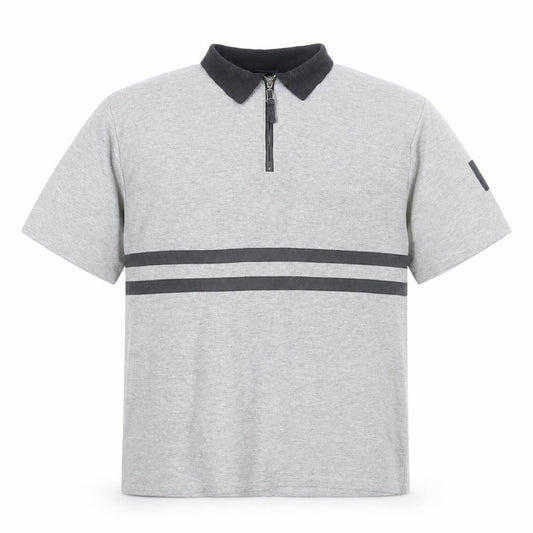 Off Shore Equipment Men’s Grey Polo Shirt L Vintage Zip Collar