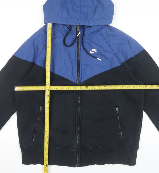 Nike Men’s Blue Black XL Hooded Full Zip Jacket