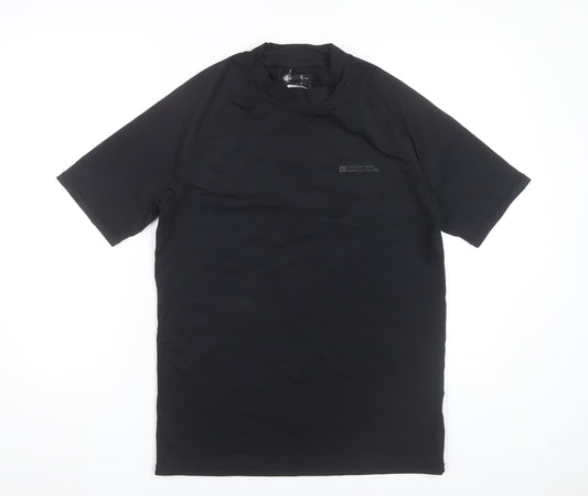 Mountain Warehouse Men’s Black L Athletic T-Shirt with UV Protection