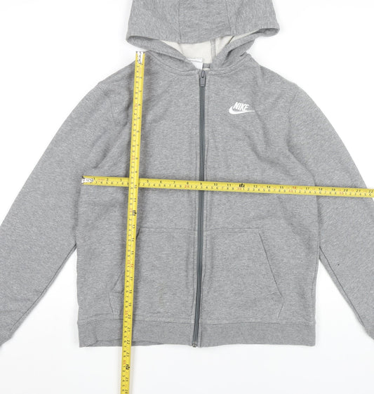 Nike Boys Grey XL Full Zip Hoodie Sweatshirt Jacket Cotton Blend