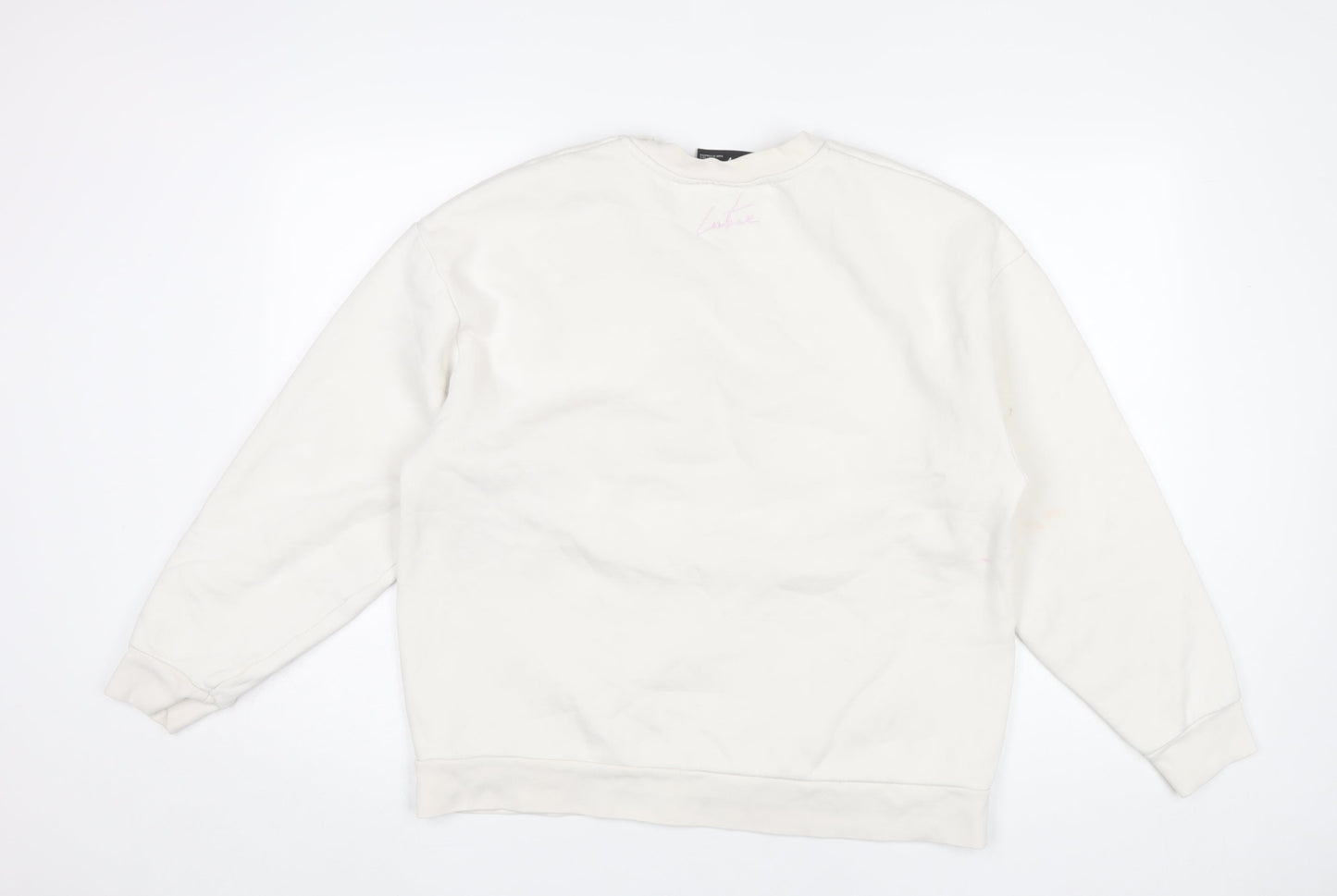 The Couture Club Women’s Ivory Sweatshirt UK 8 Cotton Blend