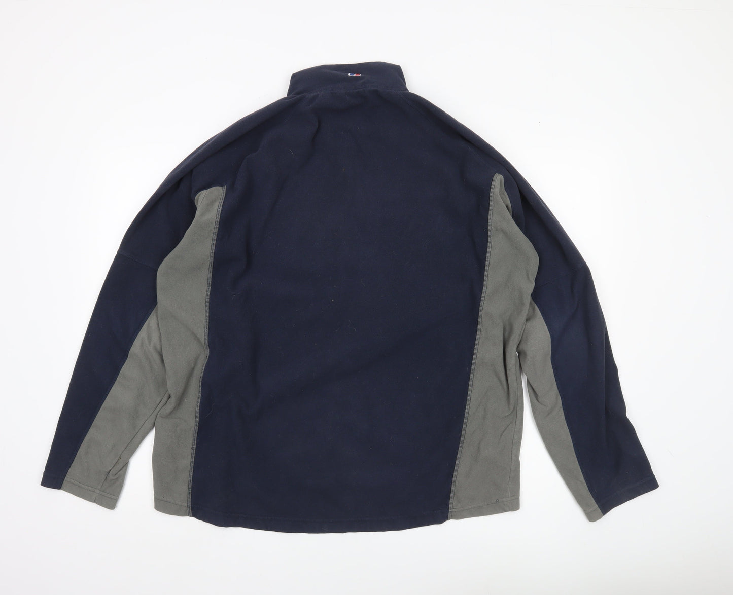 Berghaus Mens XL Blue Grey Fleece 1/2 Zip Sweatshirt Outdoor Hiking