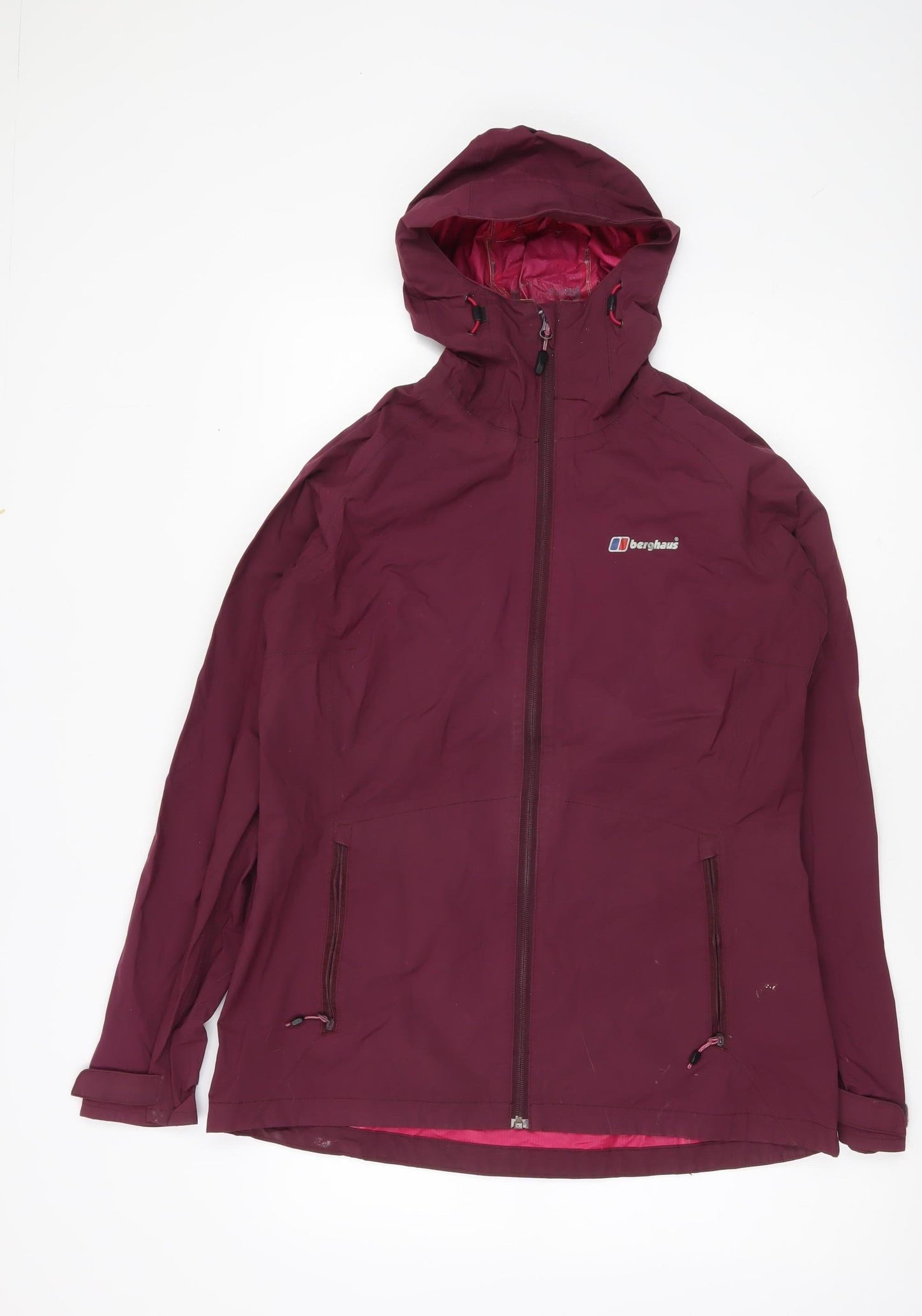 Berghaus Womens Purple Waterproof Rain Jacket UK 14 Hooded Outdoor Coat