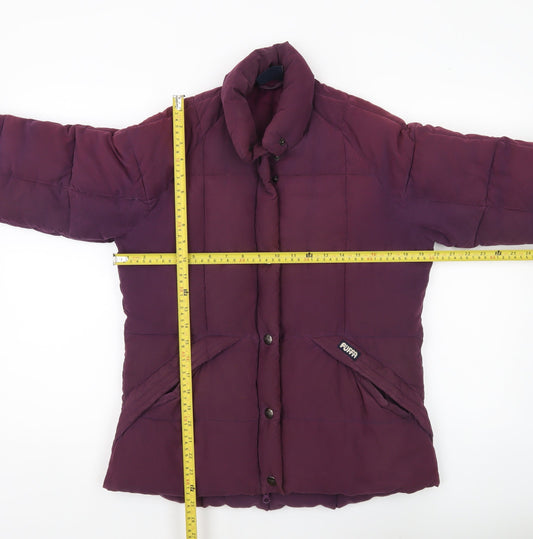 Puffa Womens Purple Size 10 Puffer Jacket Insulated Winter Coat