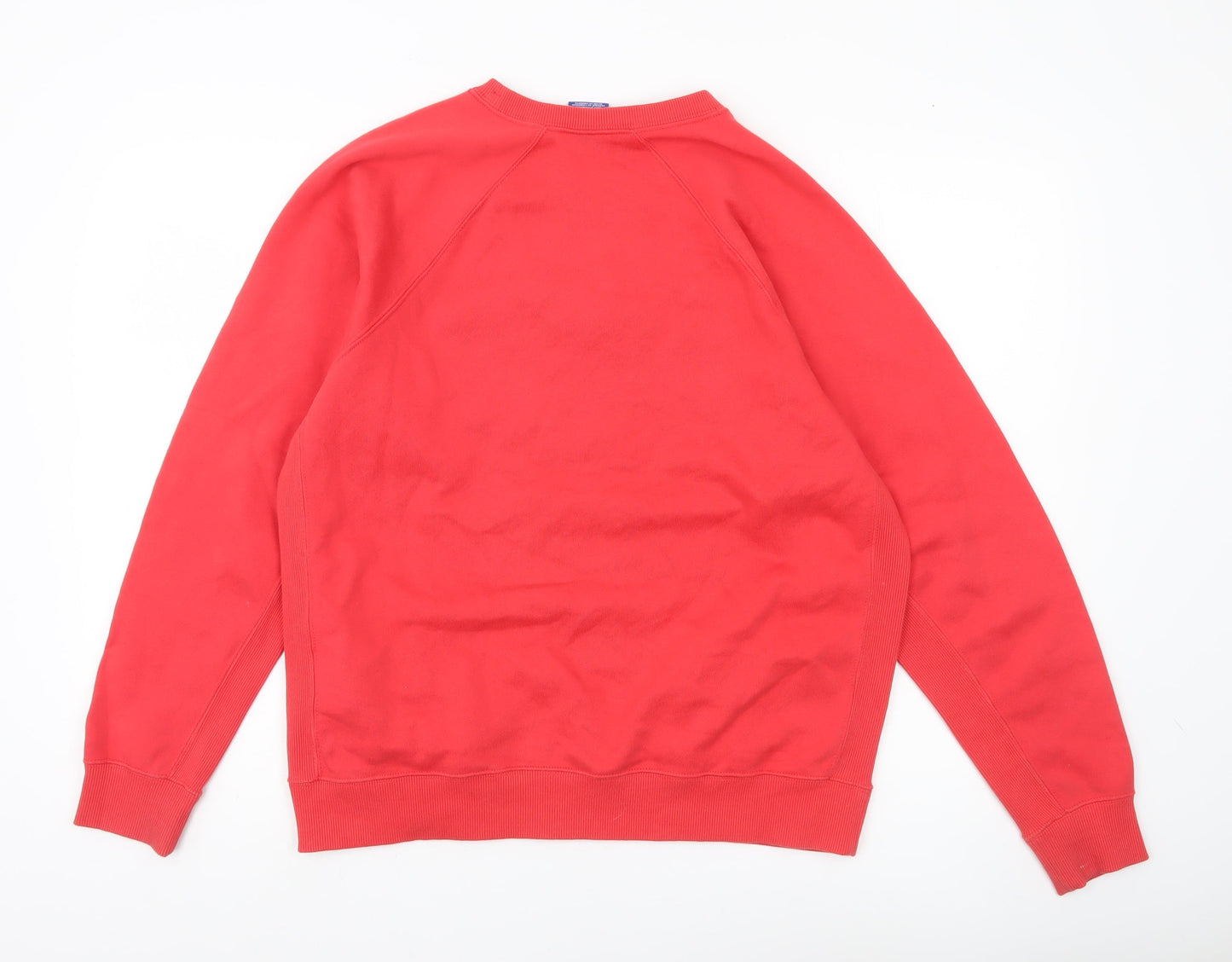 Champion Men's Red Logo Pullover Sweatshirt Size L Crew Neck