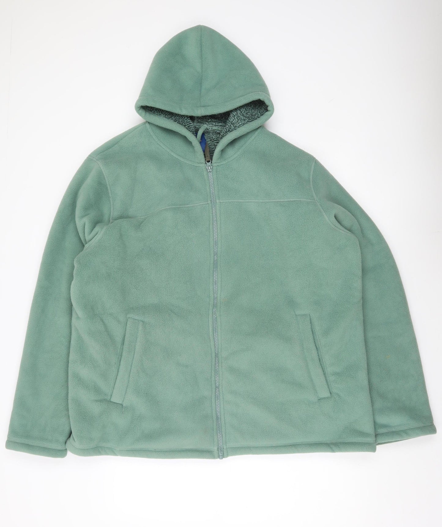 Cotton Traders Men’s Green 2XL 50-52" Hooded Fleece Zip Jacket