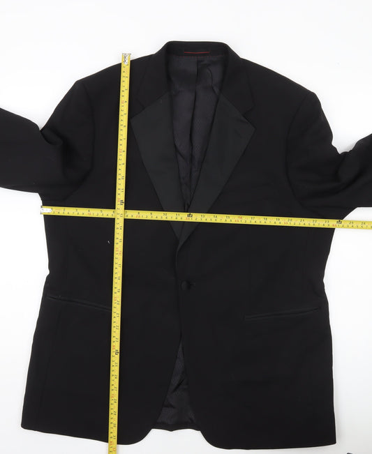 1860 Menswear Black Men's 44R Shawl Lapel Tuxedo Jacket