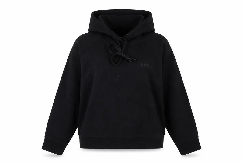 Womens UK M Relaxed DKNY Black Pullover Hoodie