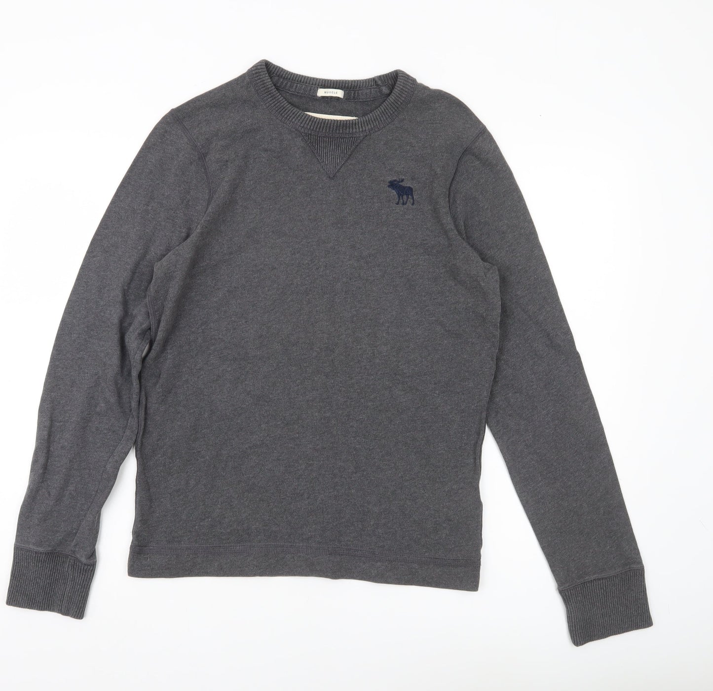 Abercrombie & Fitch Men's Grey M Pullover Sweatshirt Crew Neck