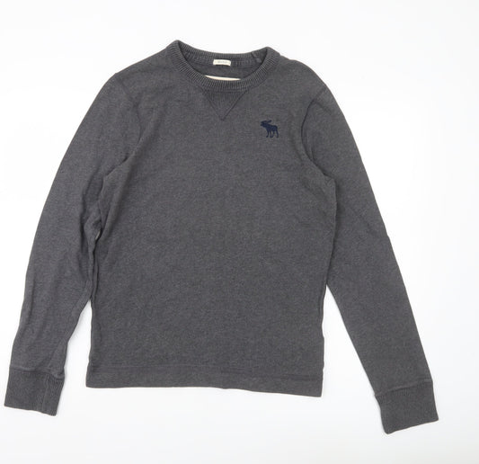 Abercrombie & Fitch Men's Grey M Pullover Sweatshirt Crew Neck