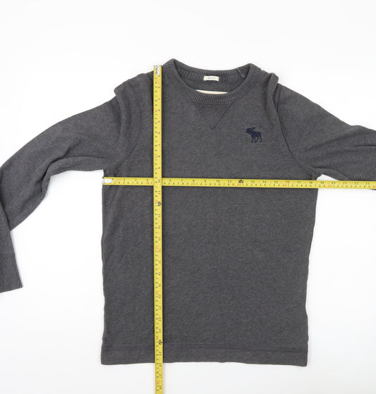 Abercrombie & Fitch Men's Grey M Pullover Sweatshirt Crew Neck