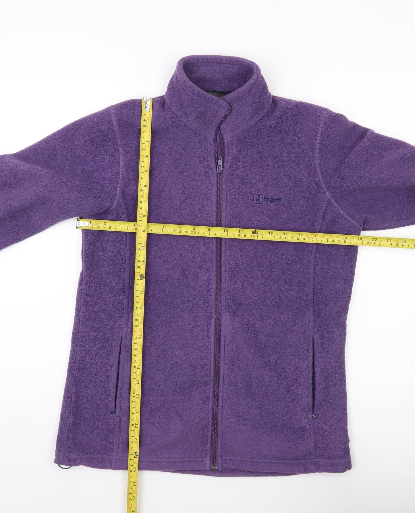Hi Gear Womens Purple Fleece Jacket Size 12 Full Zip Outdoor