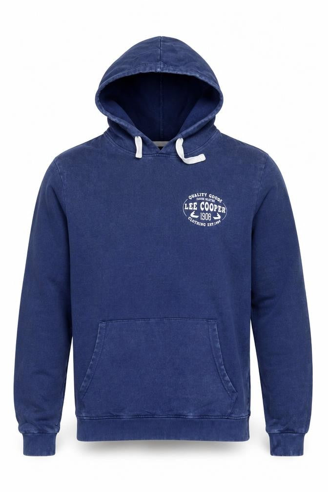 Mens UK XL Regular Lee Cooper Blue Pullover Hoodie