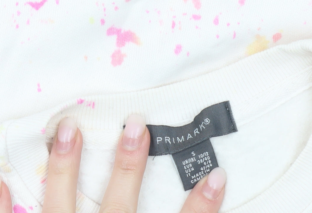 Primark Women’s Beige Multicoloured Tie Dye Sweatshirt Size S 10/12