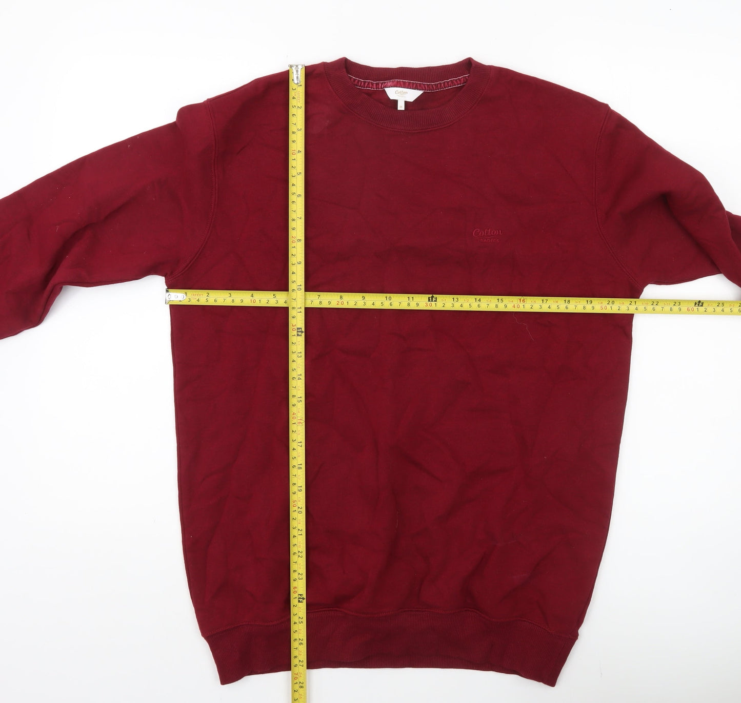 Cotton Traders Men’s Red Pullover Sweatshirt Size M Crew Neck