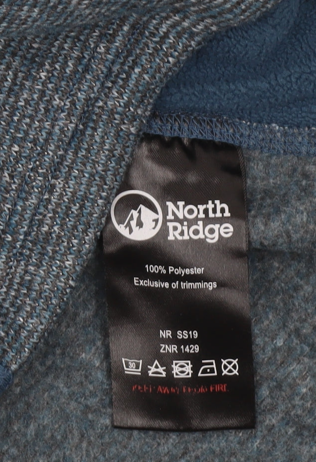 North Ridge Mens XS Blue Full Zip Hoodie Jacket Outdoor Fleece