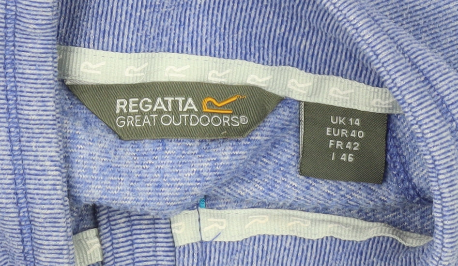 Womens UK 14 Regular Regatta Blue Pullover Sweatshirt
