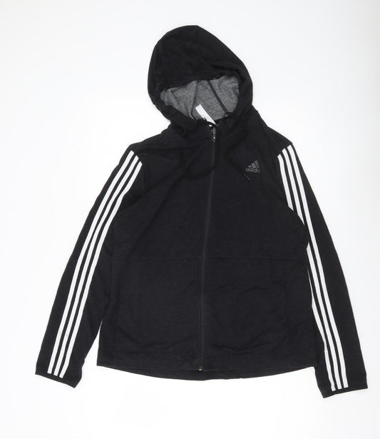 Adidas Womens Black Size 18 Full Zip Hoodie Sweatshirt