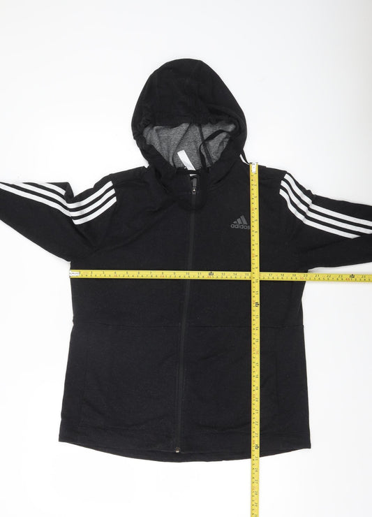 Adidas Womens Black Size 18 Full Zip Hoodie Sweatshirt