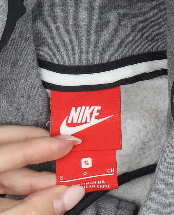 Nike Men's Grey Full Zip Hoodie Small Regular Fit Cotton Blend