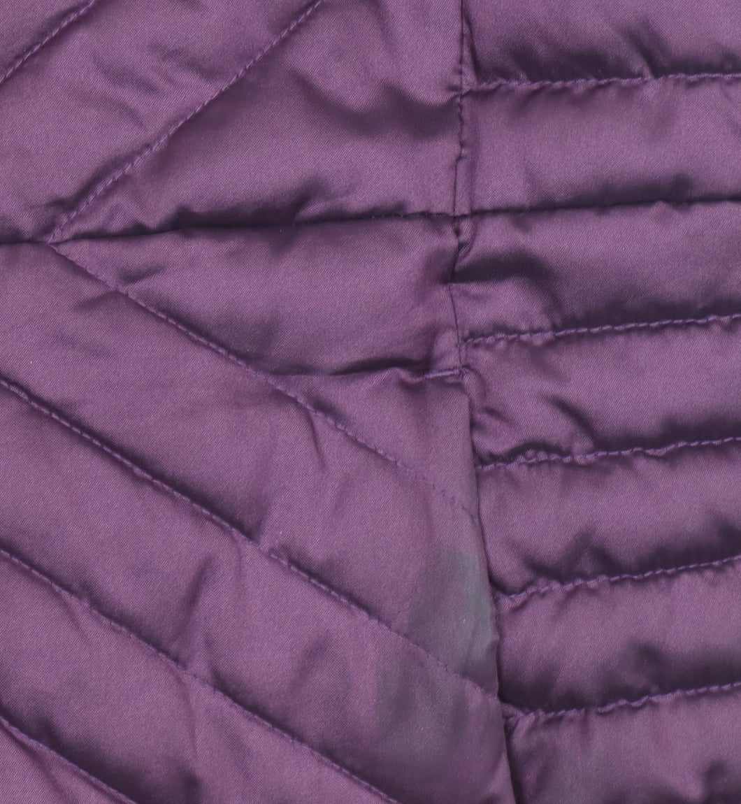 Lands' End Womens Purple Tall Size 12 Hooded Puffer Jacket