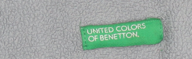 United Colors of Benetton Boys Grey Puffer Jacket 4-5 Years Hooded Winter Coat