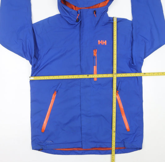 Helly Hansen Men’s Blue Waterproof Jacket L Regular Outdoor Rain Coat