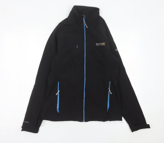 Regatta Womens Black Softshell Jacket UK 10 Outdoor Hiking Coat