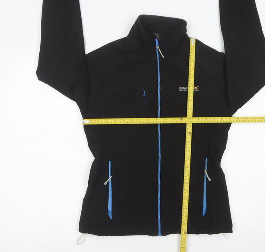 Regatta Womens Black Softshell Jacket UK 10 Outdoor Hiking Coat