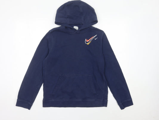 Nike Boys Blue XL Pullover Hoodie Fleece Long Sleeve Sportswear