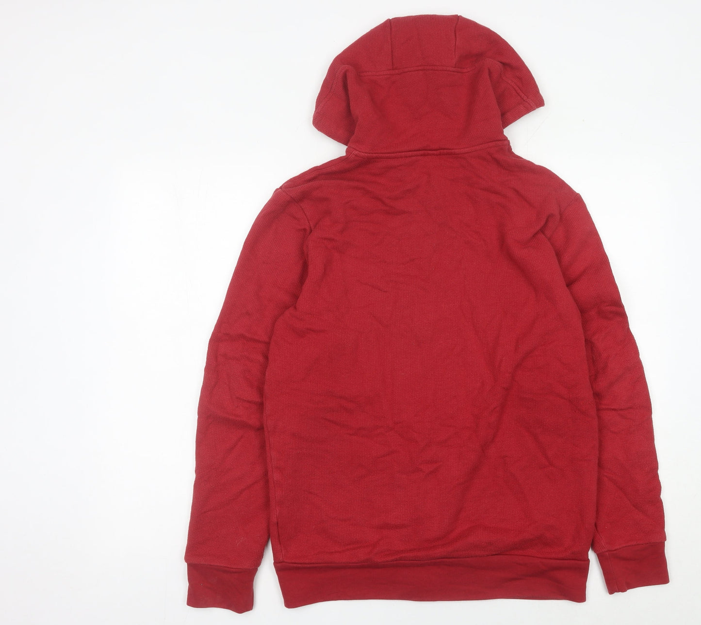 Adidas Men's Red Full Zip Hoodie Size M Hooded Sweatshirt