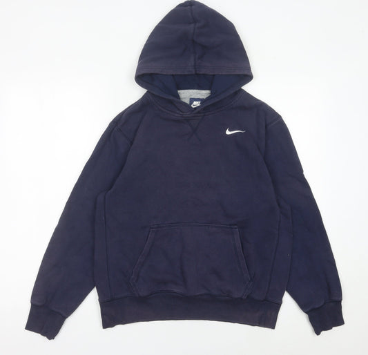 Nike Boys Blue Pullover Hoodie XL 13-14 Years Fleece Sweatshirt
