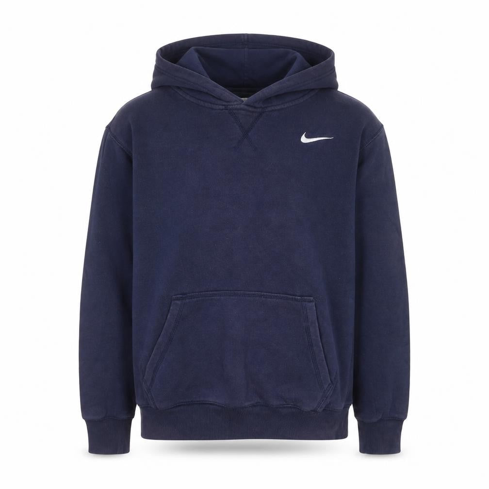 Front view of Nike boys’ blue pullover hoodie xl 13-14 years fleece sweatshirt