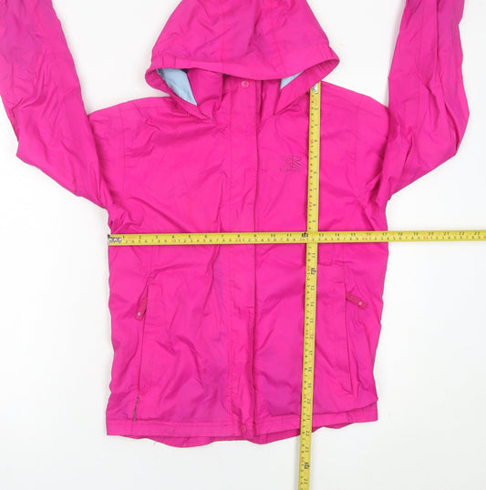 Karrimor Girls Pink Hooded Waterproof Rain Coat Jacket 9-10 Years